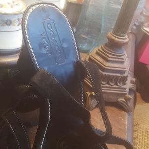 COACH Leather wedge style shoes